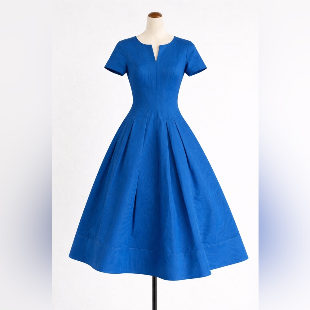 Oscar de la Renta Royal Blue Midi Dress